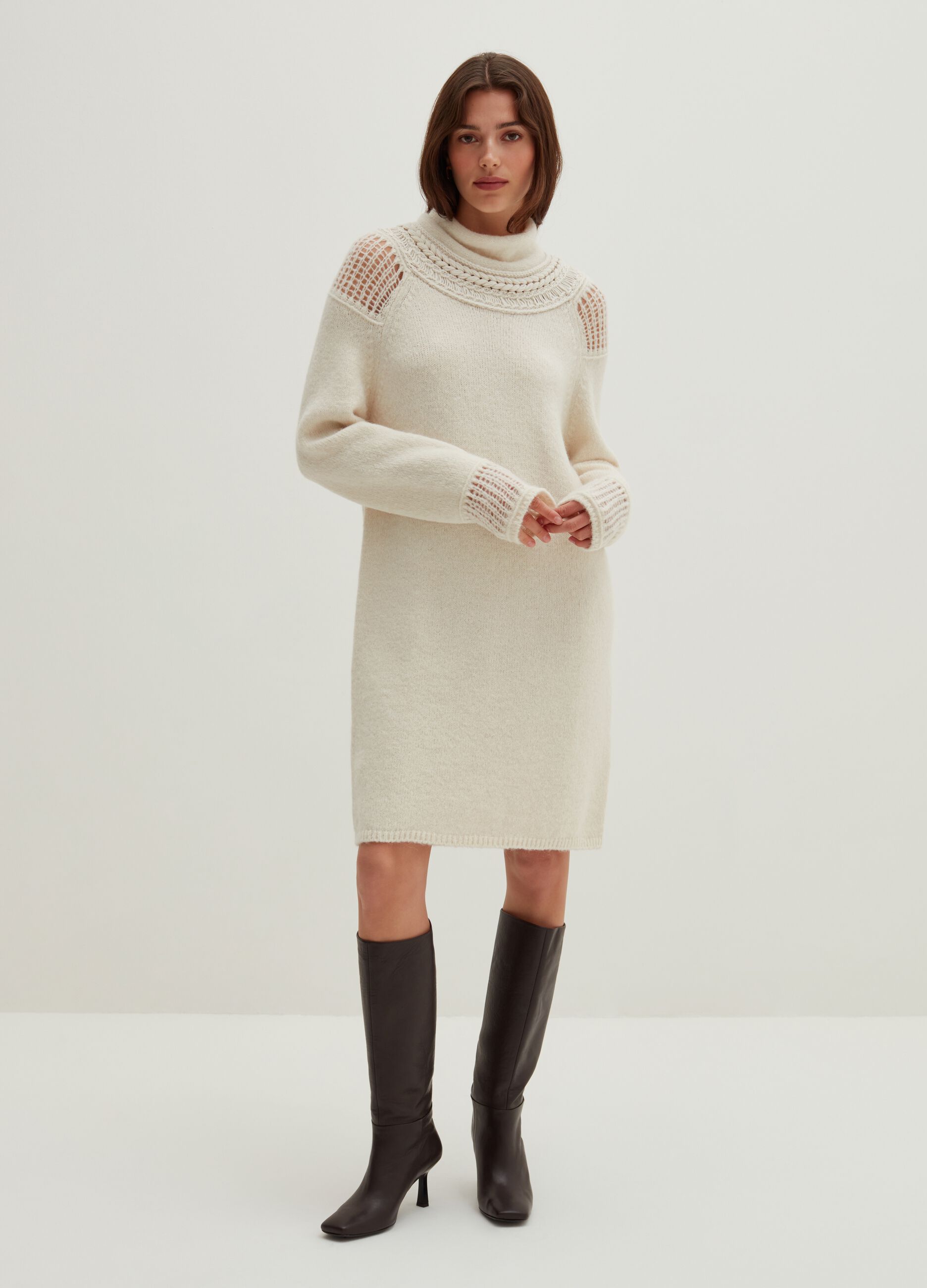 Vestito store bianco traforato