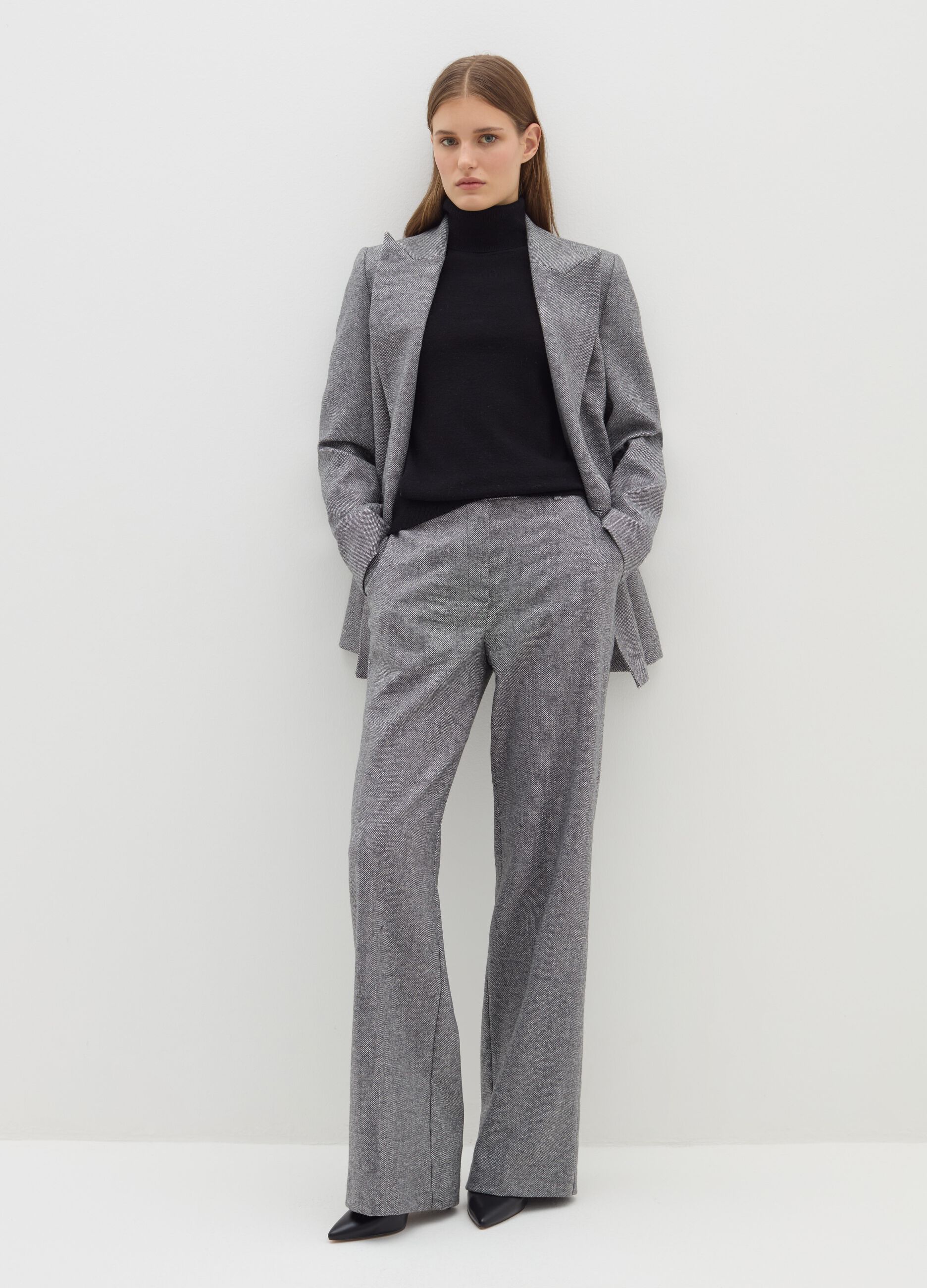 Stefanel Pantalone palazzo in tweed