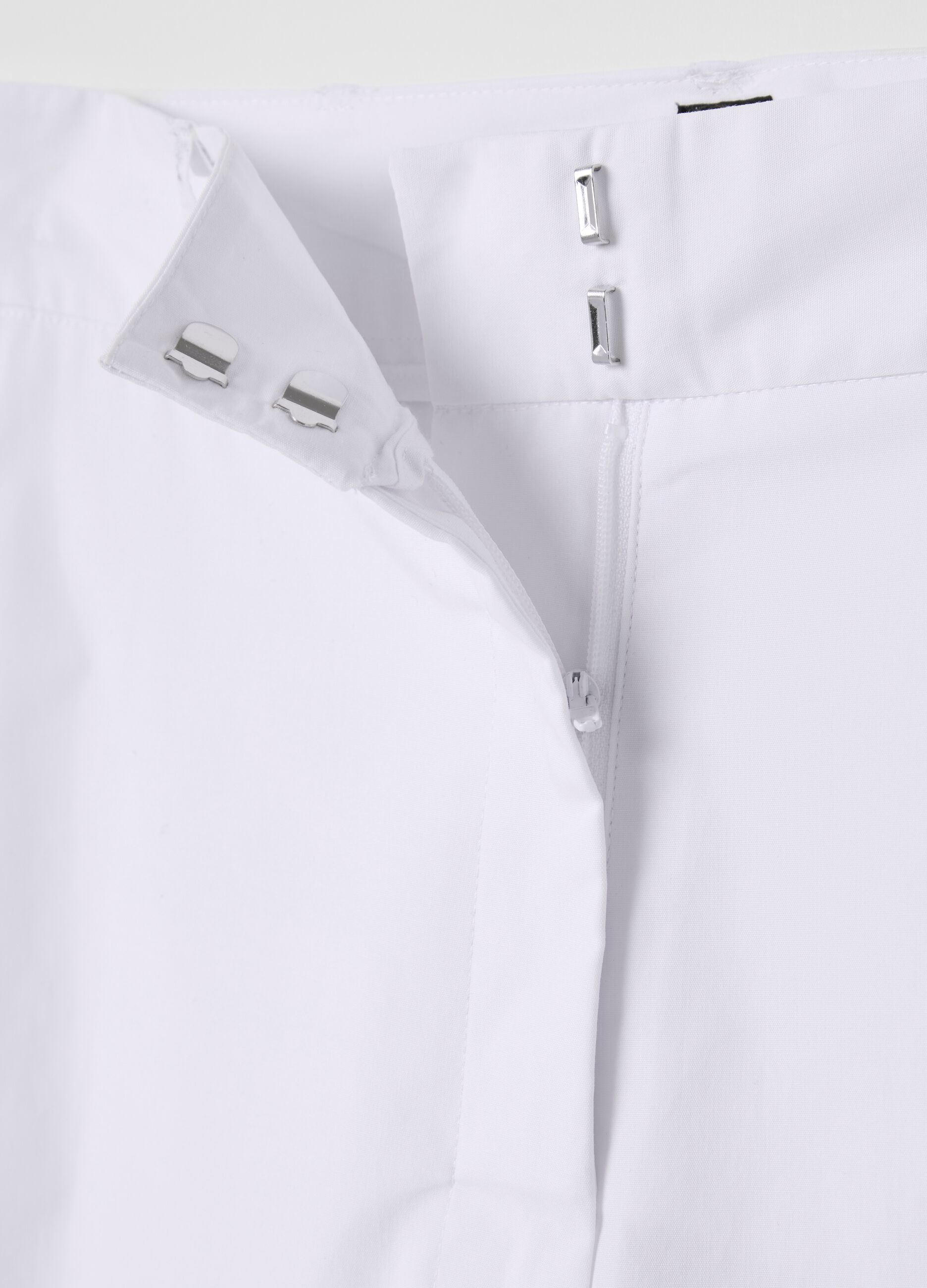 Pantalone straight fit in cotone Bianco ottico