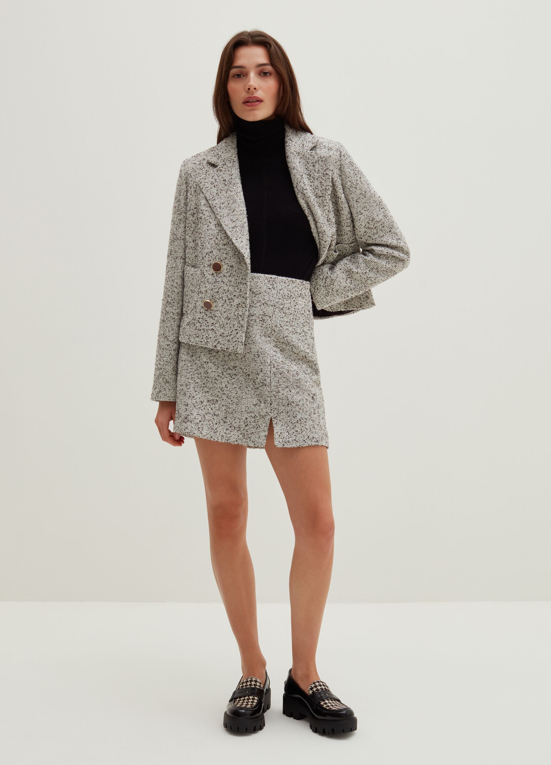 Minigonna tweed outlet