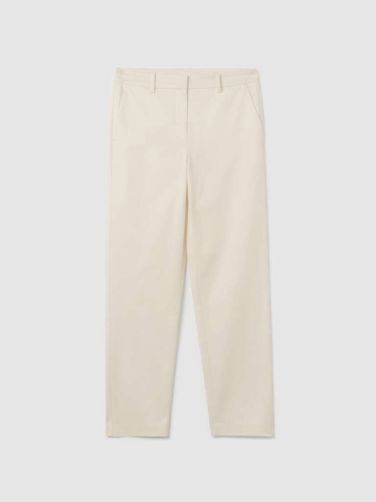 Chino-Hose aus Twillstretch Creme