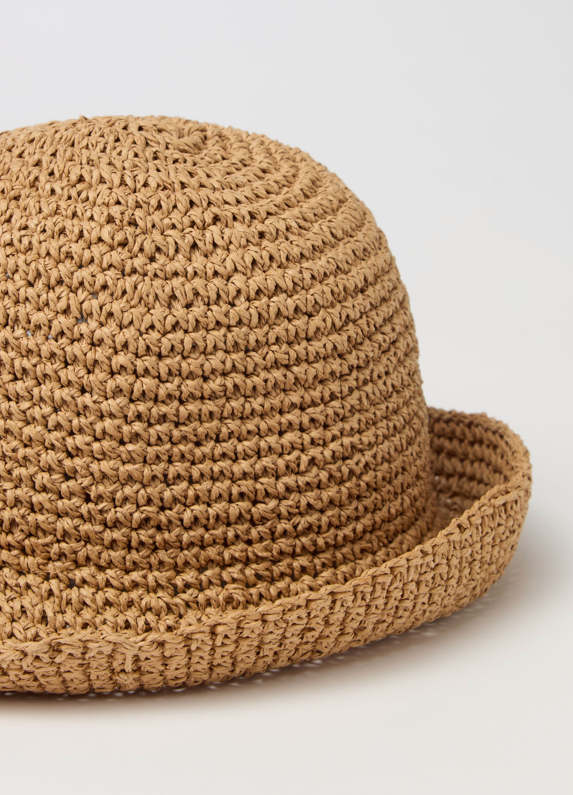 Cappello a cloche in rafia Beige Cappello a cloche in rafia Beige