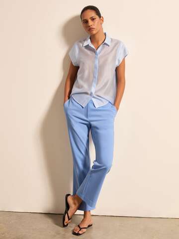 Pantalone flare fit cropped Blu chiaro_0