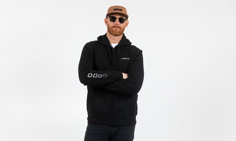 COMMENCAL 4 SHIELDS ZIPPER HOODIE BLACK 