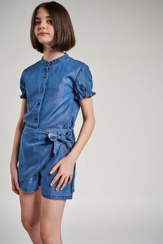 3 - Indigo Blue Solid Shirters Co-Ordinate  Set, image 3
