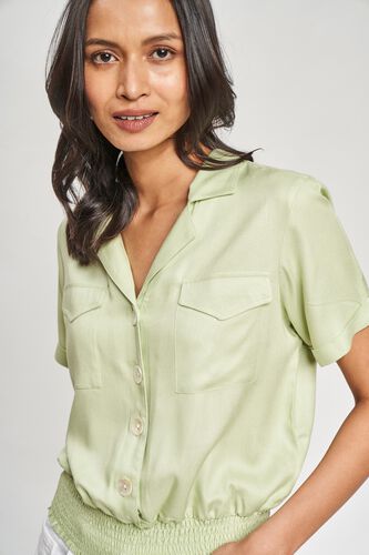 6 - Sage Green Solid Smocking Top, image 6