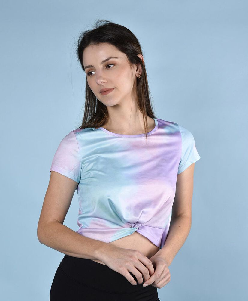 Polera deportiva manga corta cuello redondo Polera deportiva manga corta cuello redondo