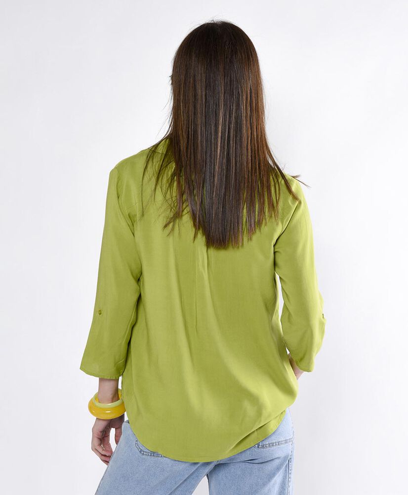 Blusa camisero oversize manga al codo Blusa camisero oversize manga al codo
