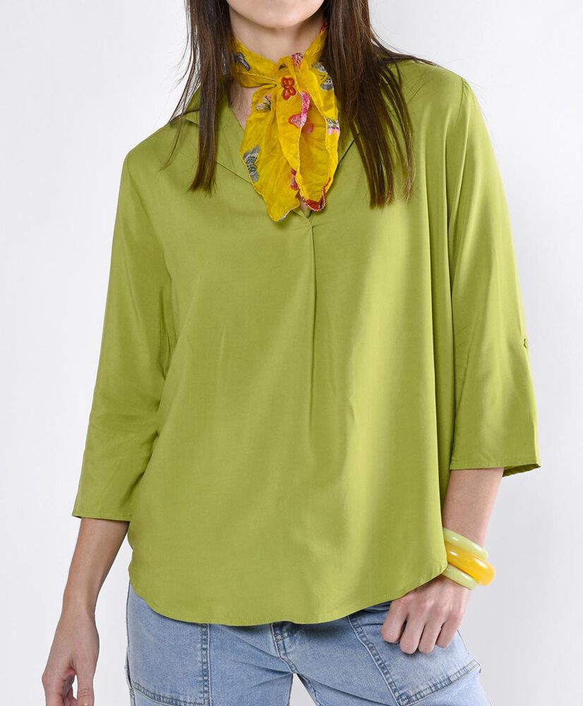 Blusa camisero oversize manga al codo Blusa camisero oversize manga al codo