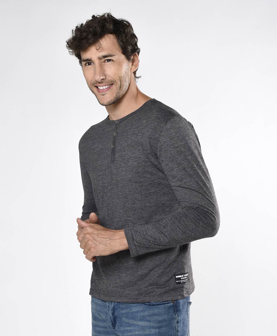 Polera hombre botones en cuello TRICOT
