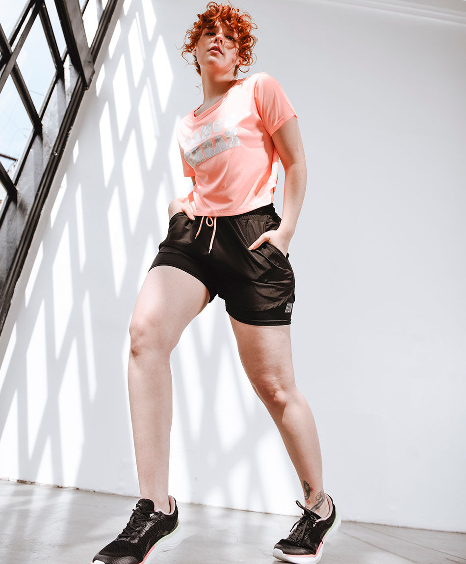 Short doble mujer new arrivals