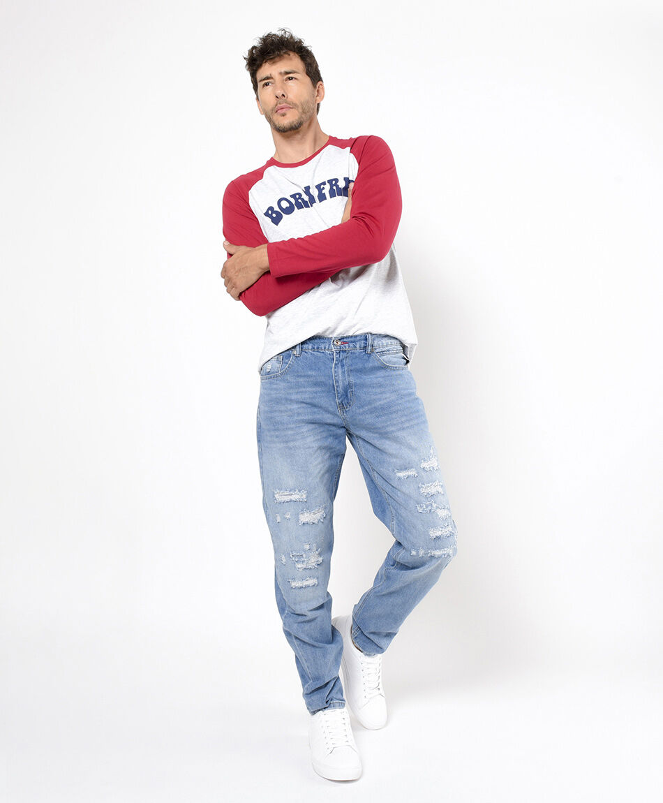 Jeans hombre roturas TRICOT