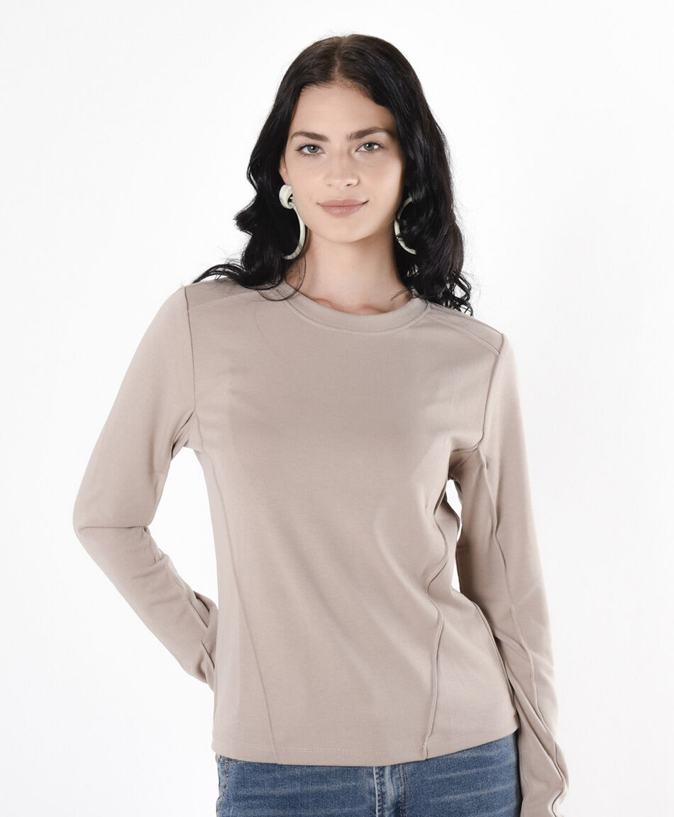 Polera mujer cortes TRICOT