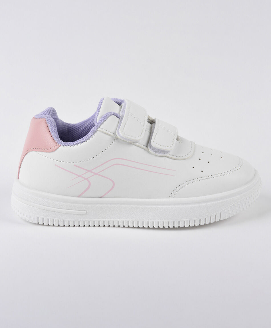 Zapatillas infantil puntos calados rosada TRICOT