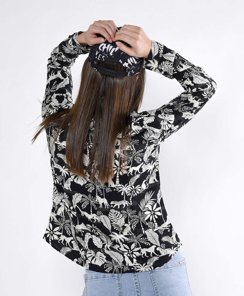 Blusa camisero oversize manga larga Blusa camisero oversize manga larga