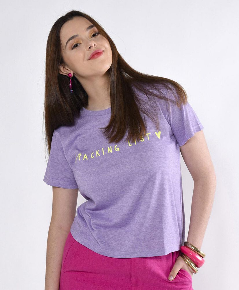 Polera manga corta cuello redondo Polera manga corta cuello redondo