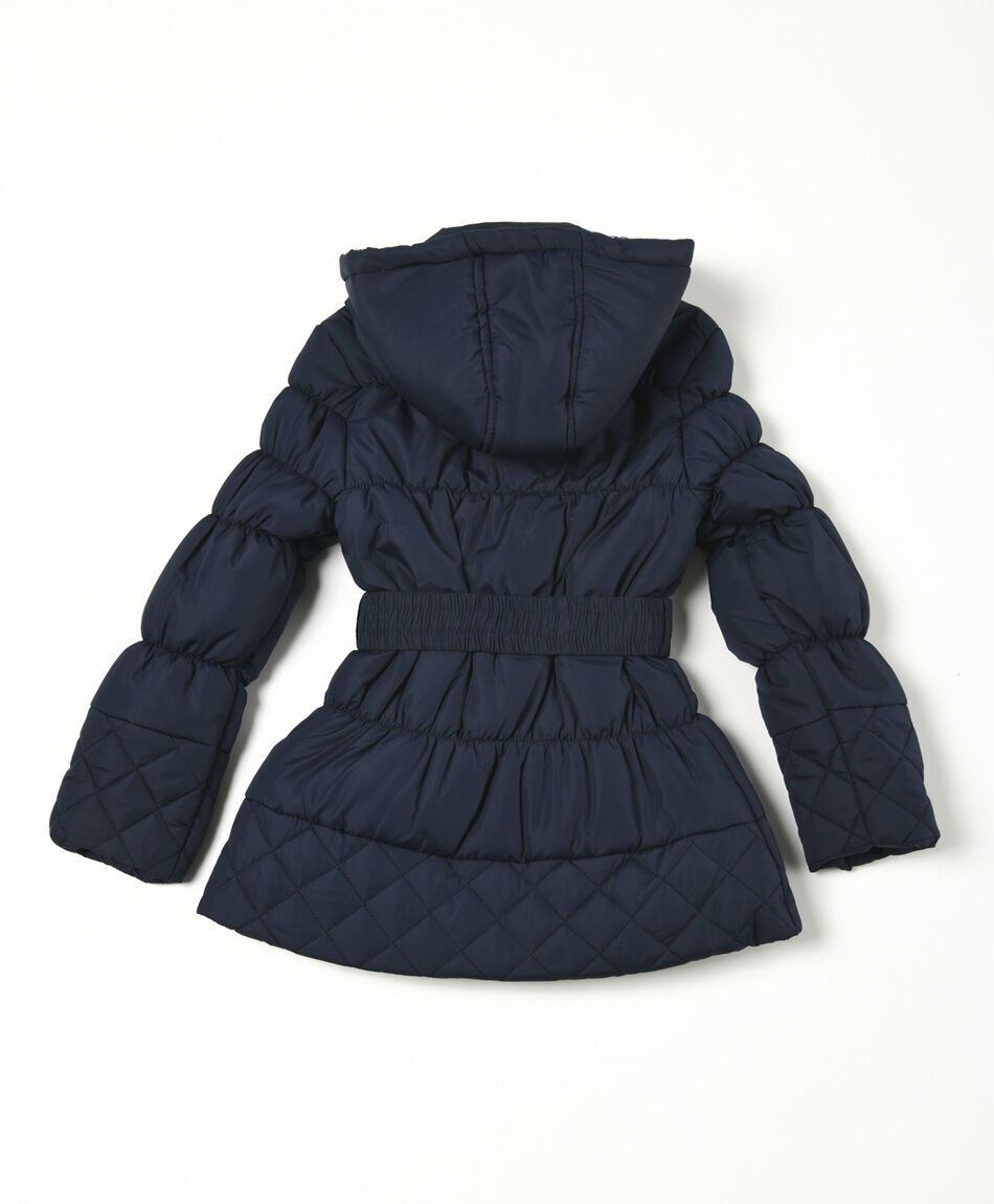 Parka escolar con cinturon y costuras TRICOT
