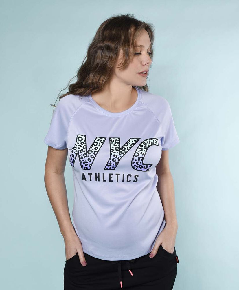 Polera deportiva manga corta cuello redondo