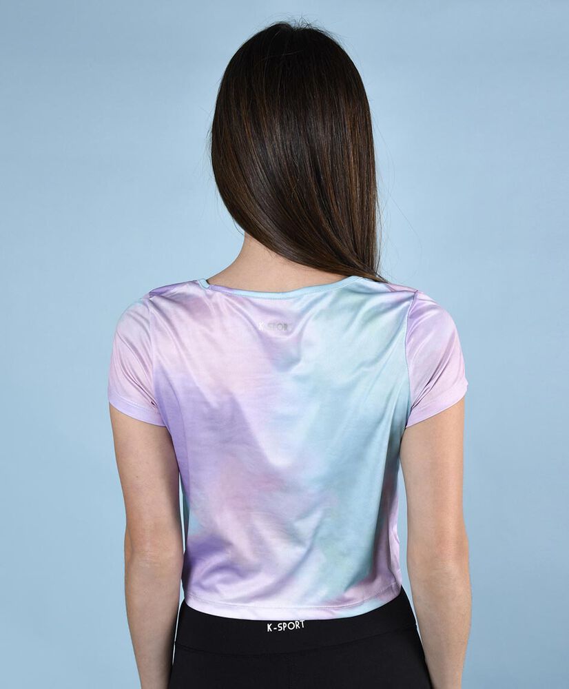 Polera deportiva manga corta cuello redondo Polera deportiva manga corta cuello redondo