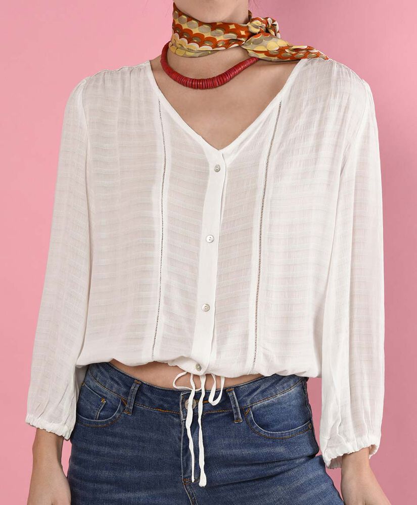 Blusa encaje y lazo Blusa encaje y lazo