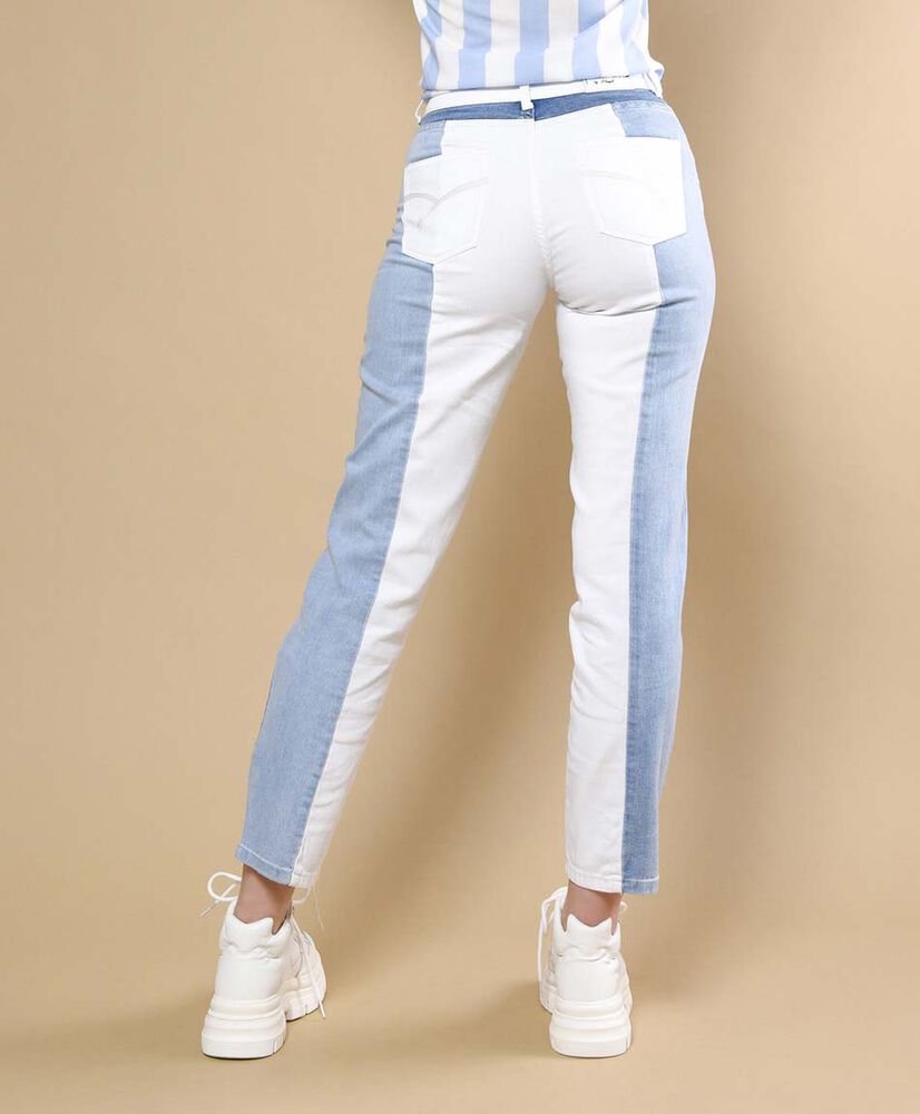 Jeans tiro alto tricolor Jeans tiro alto tricolor