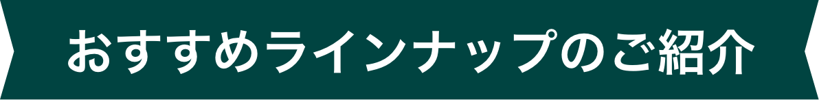 おすすめラインナップのご紹介