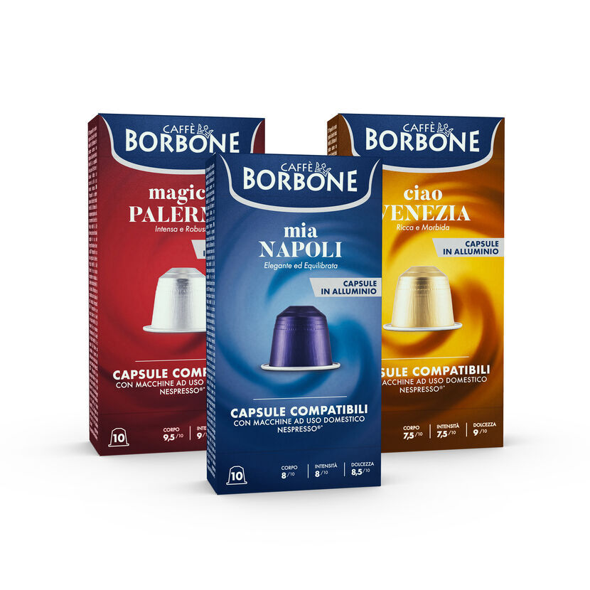 Caffe Borbone Respresso Espresso Capsules Mix (50 Blue/50 Red)