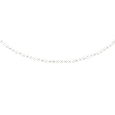 Pearl Necklace 16" in 14k White Gold 