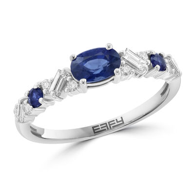 EFFY Sapphire & Diamond Band in 14k White Gold