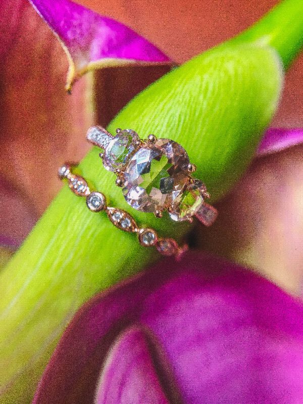 Diamond Stackable Band in 10k Rose Gold image number null
