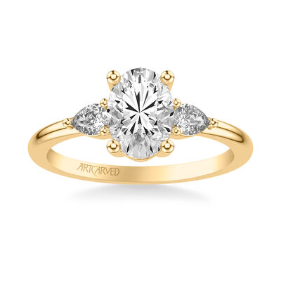 Kelly. Artcarved  Semi-Mount in 14k Yellow Gold
