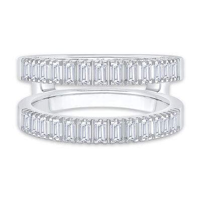 Baguette-Cut 5/8ctw. Diamond Illumina Insert Ring in 14k White Gold