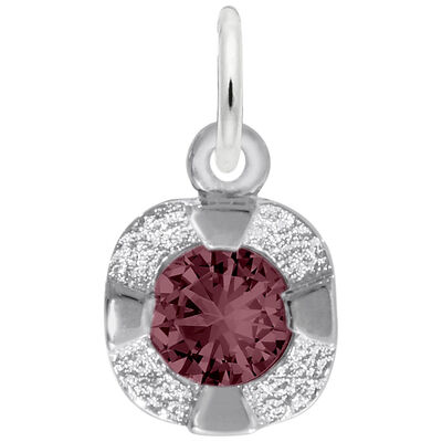 June Birthstone Petite Charm in Sterling Silver