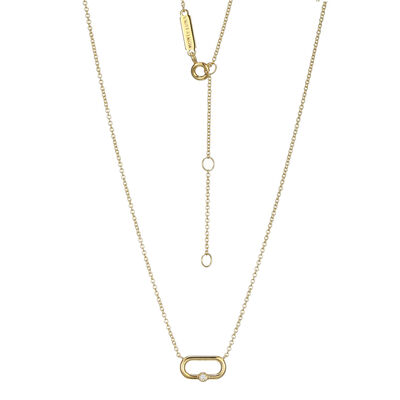 Brilliant-Cut Lab Grown .02ct. Fashion Pendant in Gold Plated Sterling Silver
