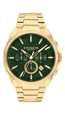 COACH Men's Jackson Textured Green Dial 45mm Watch 14602680