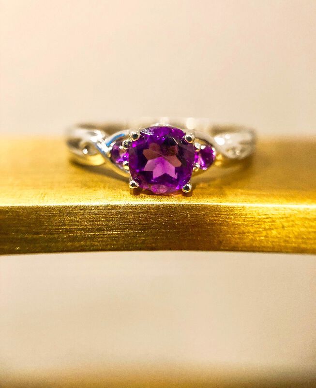 Amethyst & Diamond Ring image number null