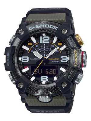 G-Shock Men's Master of G Mudmaster Carbon Core Guard Quad Sensor Connected Olive Resin Watch GGB100-1A3