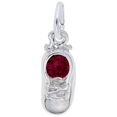 January Baby Shoe Charm in Sterling Silver