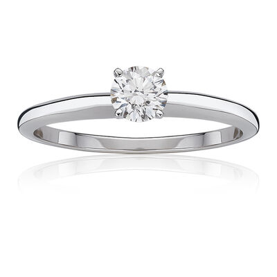 Diamond Classic Solitaire Engagement Ring 3/4ctw. In 14k White Gold
