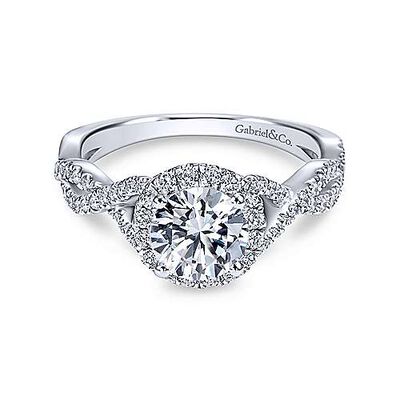 Gabriel & Co. "Marissa" 14k White Gold Round Diamond Setting ER7543W44JJ