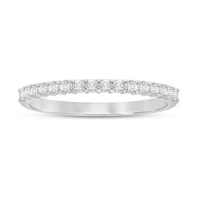 Brilliant-Cut Lab Grown 3/8ctw. Classic Machine Set Band in 10k White Gold 
