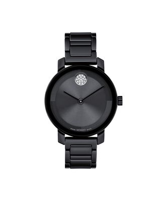 Movado Bold Ladies' Evolution 2.0 Black Ceramic & Textured Dial 34mm Watch 3601235