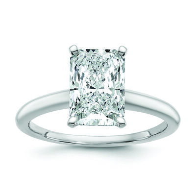 Radiant-Cut 2 1/2ct. FGH VS SI Lab Grown Diamond Certified Solitaire Engagement Ring in 14k White Gold