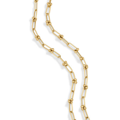 Paperclip Jax 18" Link 5.9mm Necklace with Lobster Clasp in in 14k Yellow Gold