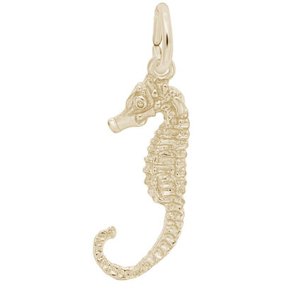 Seahorse Charm in 14K Yellow Gold