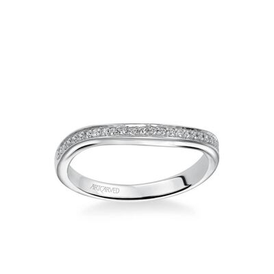Peyton. Artcarved Diamond Matching Wedding Band in 14k White Gold