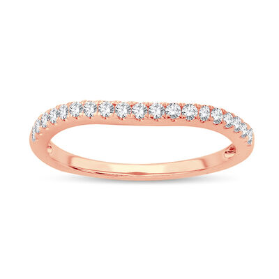 Oriana. Brilliant-Cut 1/4ctw. Diamond Wedding Band in 14k Rose Gold
