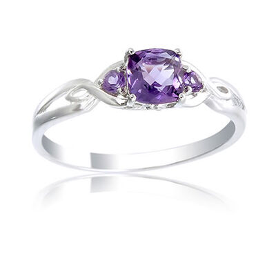 Amethyst & Diamond Ring