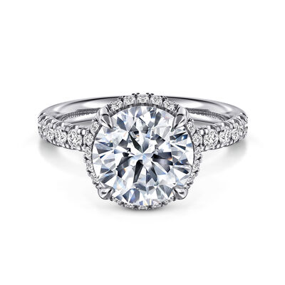 Gabriel & Co. "Talisa" 14k White Gold Halo Round Setting