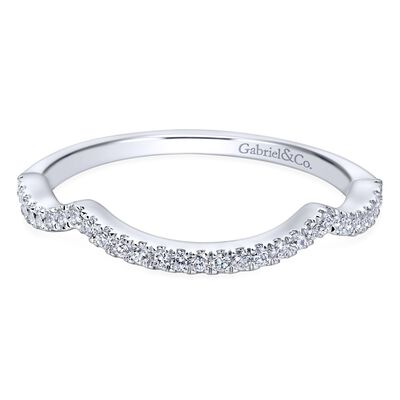 Gabriel & Co. Diamond Wedding Band in 14k White Gold WB7543W44JJ